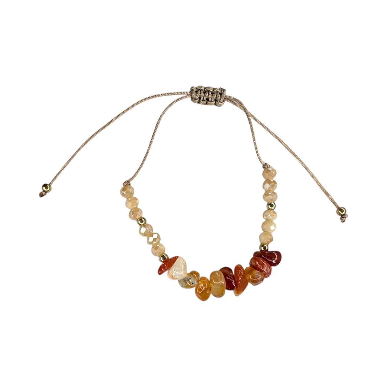 Adjustable Natural Crystal Chip Bracelet