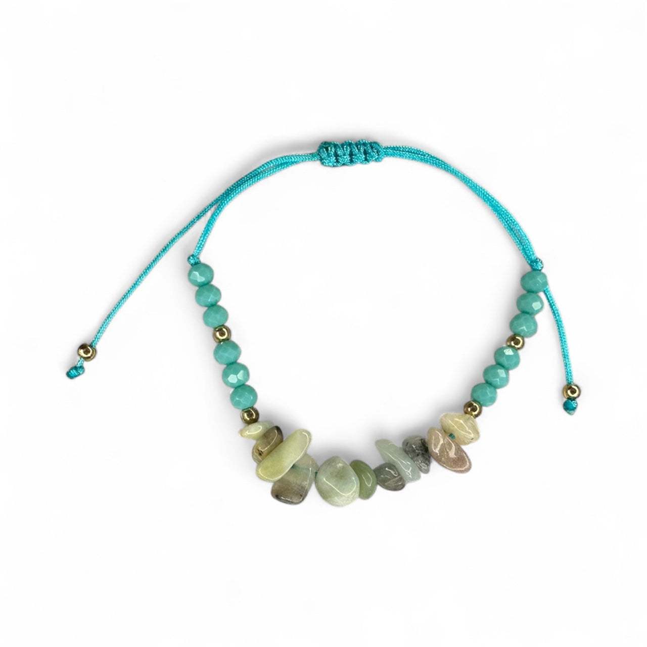 Adjustable Natural Crystal Chip Bracelet