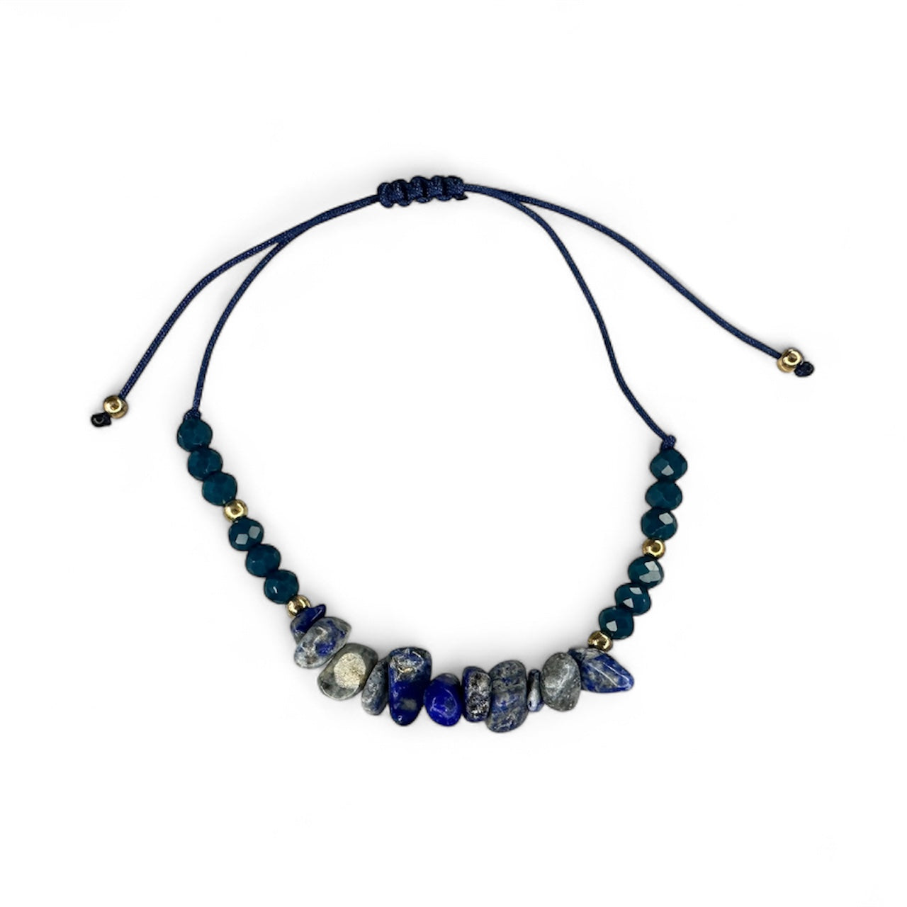 Adjustable Natural Crystal Chip Bracelet