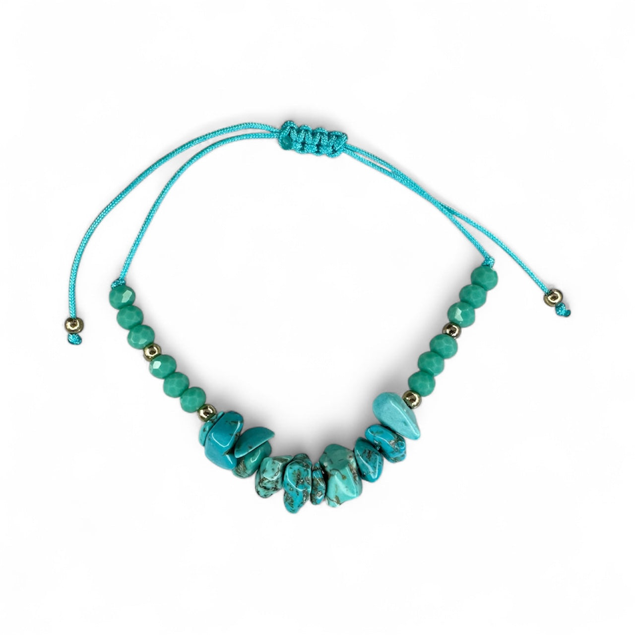 Adjustable Natural Crystal Chip Bracelet